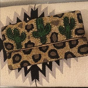 Beaded cactus purse